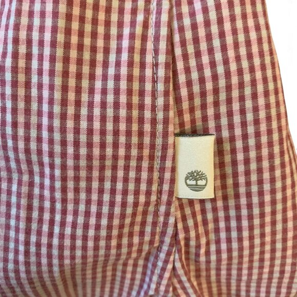 Timberland Women’s Slim Fit Button-Up Shirt – Red Check – Size 4 Stretch Cotton - Picture 5 of 6